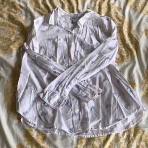 SOLD New Navy Bicycle Print Button Down